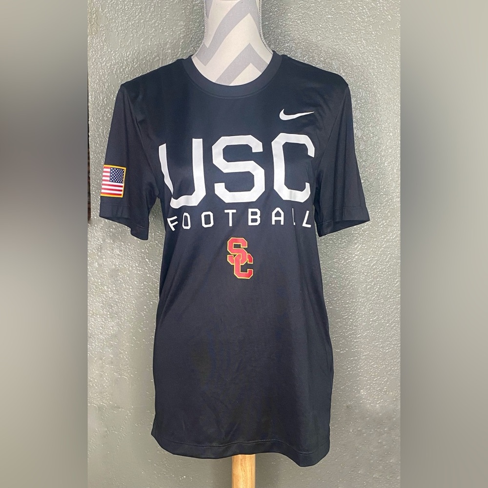 Small Nike Black USC Football Tee